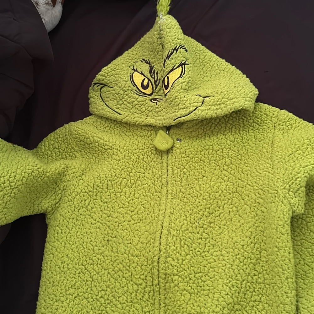 Grinch onesie size L-12 in kids